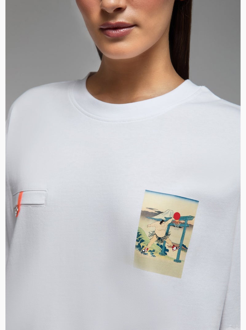 T-shirt toshi sumo dunk  femme - sae paris Blanc - Kiabi