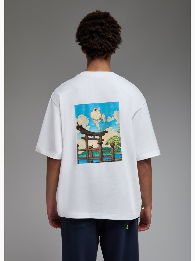 T-shirt toshi sumo skate  homme - sae paris Blanc - Kiabi