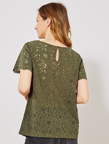 T-shirt total dentelle - Kiabi