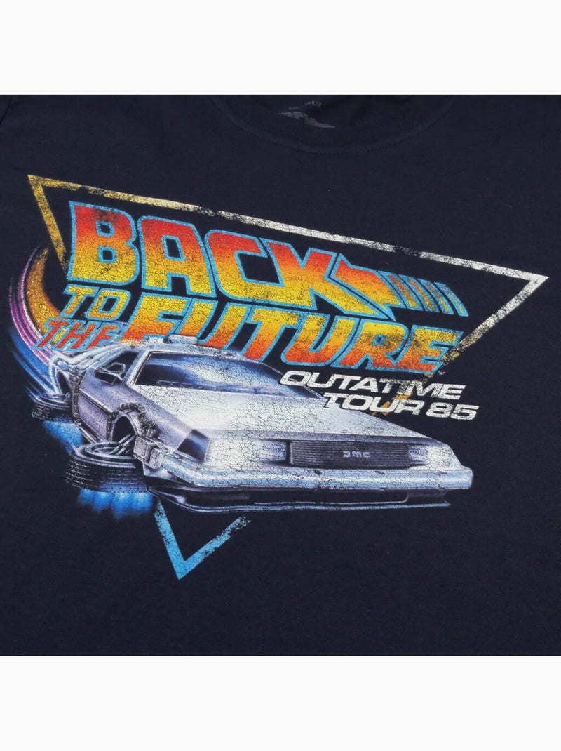 T-shirt tour - retour vers le futur Bleu marine - Kiabi
