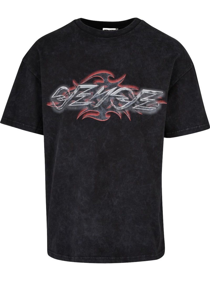 T-shirt tribal - 9n1m sense Noir - Kiabi