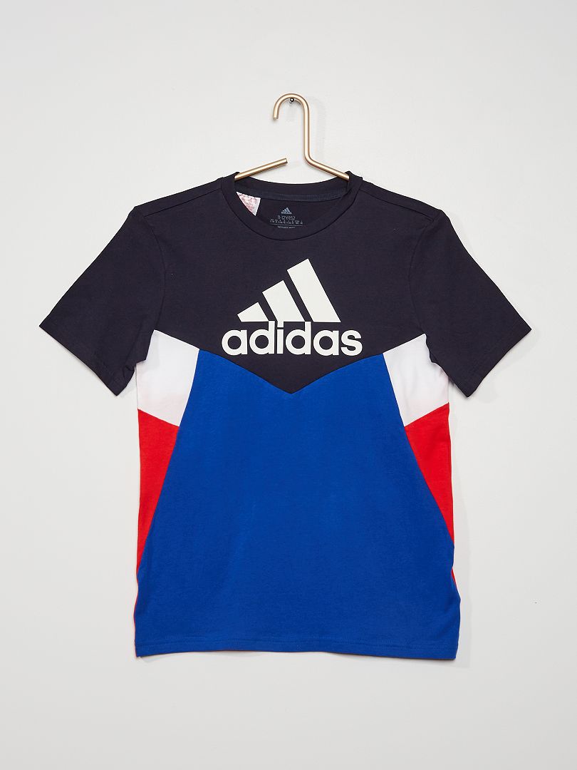 T-shirt tricolore 'adidas' bleu - Kiabi