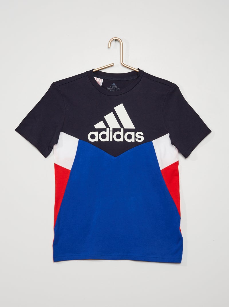 T-shirt tricolore 'adidas' bleu - Kiabi