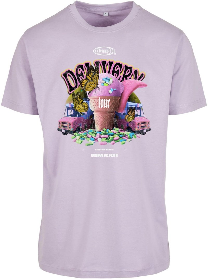 T-shirt trippy delivery - mister tee Mauve lilas - Kiabi