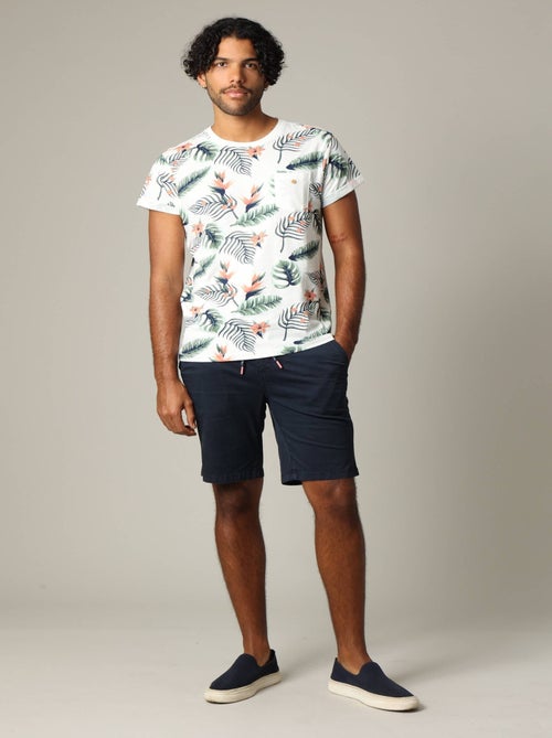 T-shirt tropical en jersey de coton à manches courtes 'Deeluxe' - Kiabi