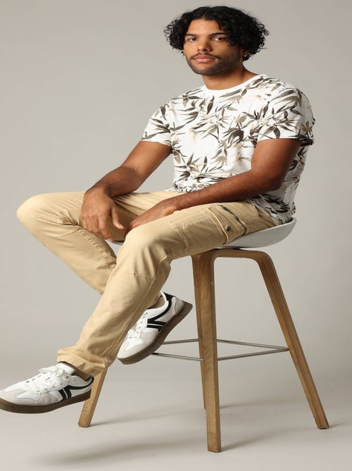 T-shirt tropical en jersey de coton à manches courtes 'Deeluxe' - Kiabi