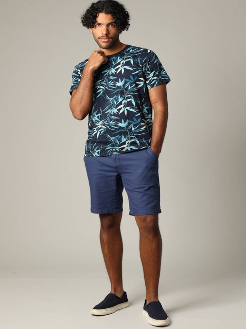 T-shirt tropical en jersey de coton à manches courtes 'Deeluxe' - Kiabi
