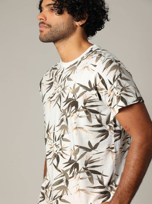T-shirt tropical en jersey de coton à manches courtes 'Deeluxe' - Kiabi