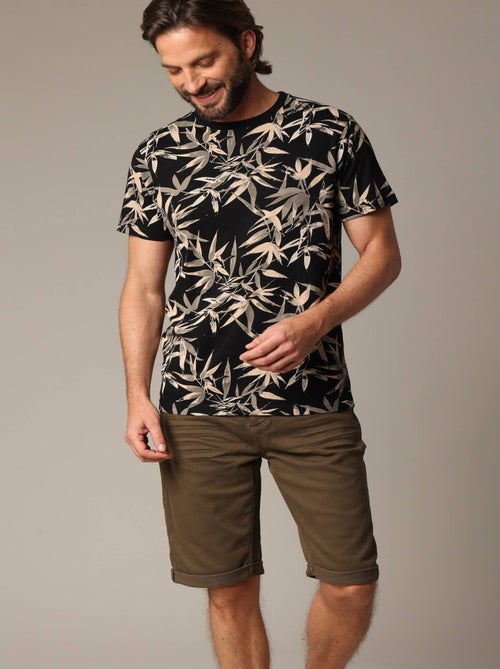 T-shirt tropical en jersey de coton à manches courtes 'Deeluxe' - Kiabi