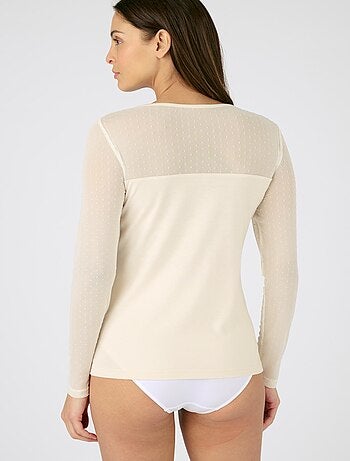 T-shirt tulle plumetis Thermolactyl - Damart