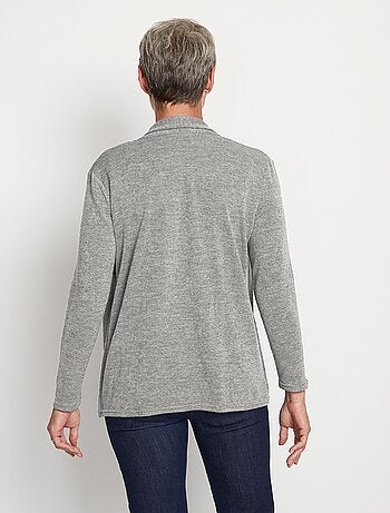 T-shirt tunique 2 en 1 strass manches longues