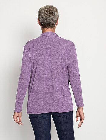 T-shirt tunique 2 en 1 strass manches longues