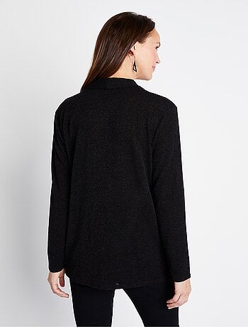 T-shirt tunique 2 en 1 strass manches longues
