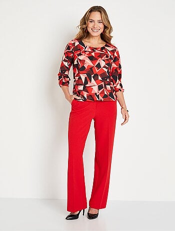 T-shirt tunique court imprimé graphique