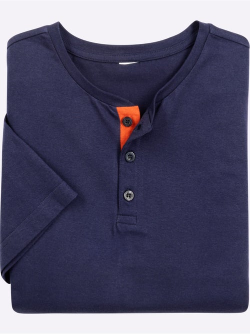 T-shirt tunisien à Encolure Ronde Patte De Boutonnage Courte - Taille Standard - Moda Vilona - Kiabi T-shirt tunisien à Encolure Ronde Patte De Boutonnage Courte - Taille Standard - Moda Vilona - Kiabi