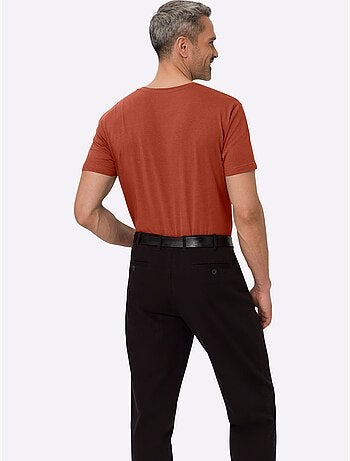 T-shirt tunisien à Encolure Ronde Patte De Boutonnage Courte - Taille Standard - Moda Vilona