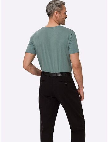 T-shirt tunisien à Encolure Ronde Patte De Boutonnage Courte - Taille Standard - Moda Vilona