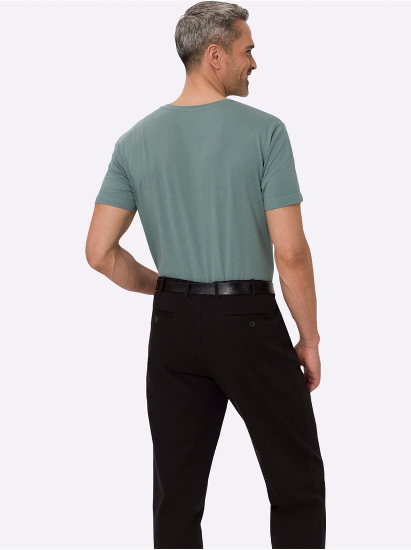 T-shirt tunisien à Encolure Ronde Patte De Boutonnage Courte - Taille Standard - Moda Vilona Vert jade - Kiabi