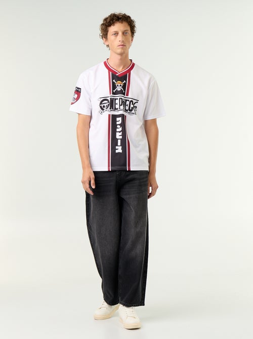T-shirt type sport 'One Piece' 'Luffy' à manches courtes - Kiabi