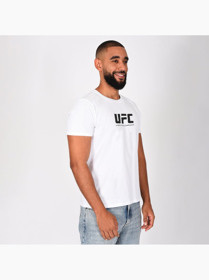 T-shirt UFC blanc homme fitness mma lifestyle Blanc - Kiabi