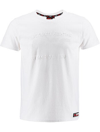 T-shirt UFC homme blanc fitness mma lifestyle