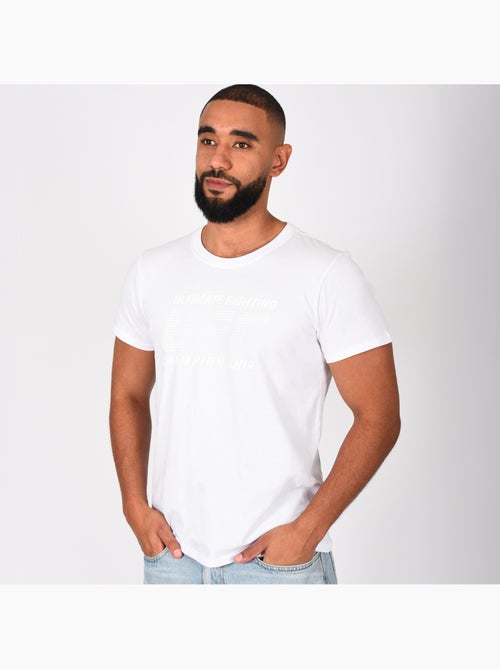 T-shirt UFC homme blanc fitness mma lifestyle - Kiabi