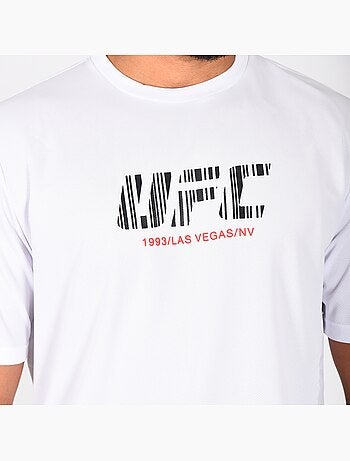 T-shirt UFC homme blanc sport training streetwear