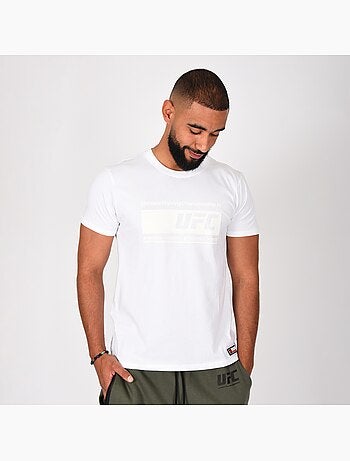 T-shirt UFC lifestyle homme entraînement quotidien blanc