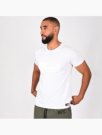 T-shirt UFC lifestyle homme entraînement quotidien blanc