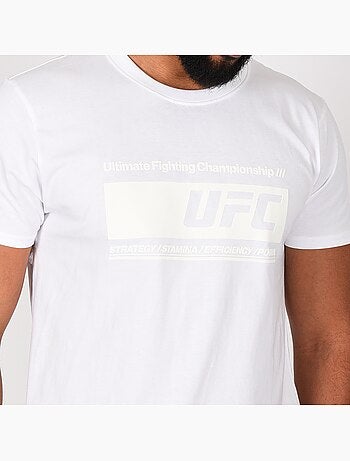 T-shirt UFC lifestyle homme entraînement quotidien blanc