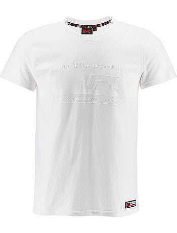 T-shirt UFC lifestyle homme entraînement quotidien blanc