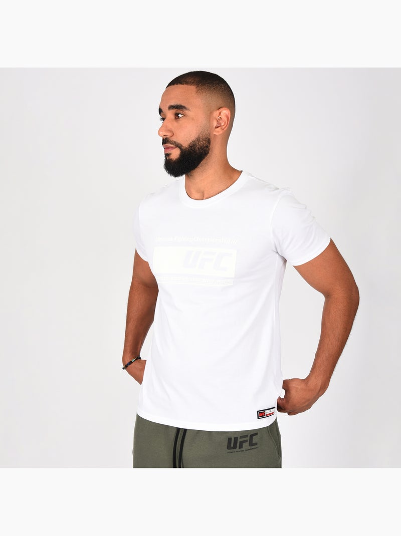 T-shirt UFC lifestyle homme entraînement quotidien blanc Blanc - Kiabi
