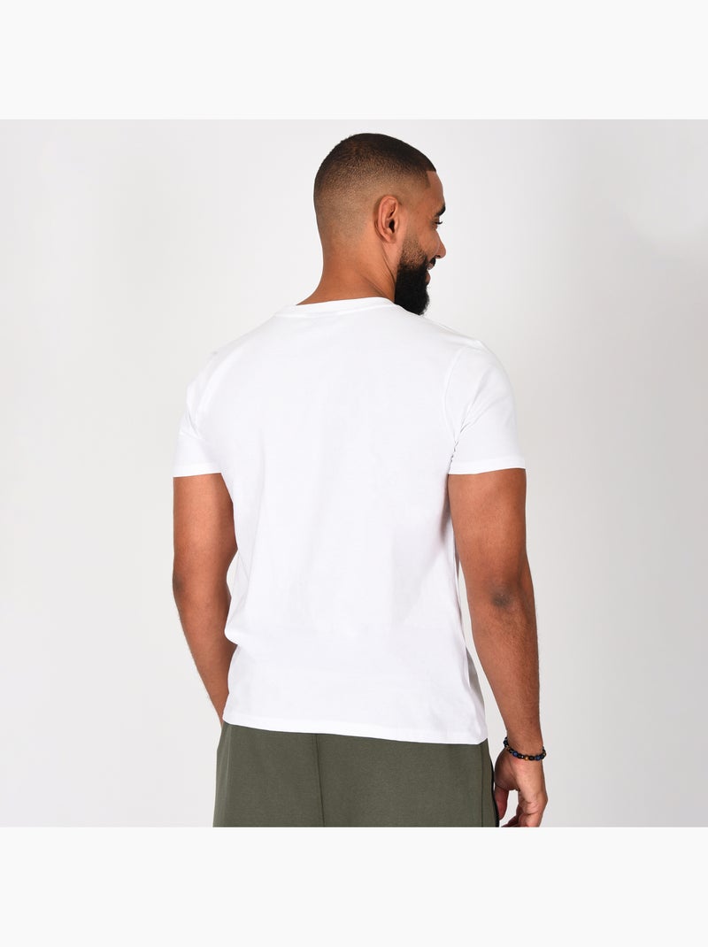 T-shirt UFC lifestyle homme entraînement quotidien blanc Blanc - Kiabi