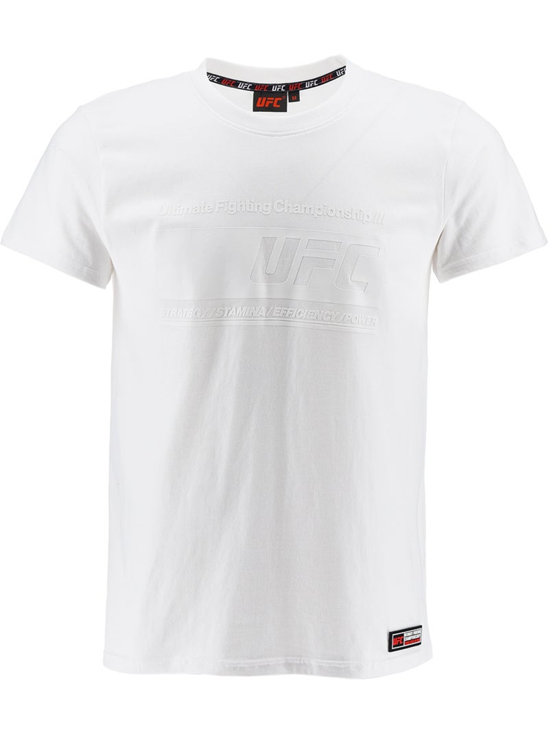 T-shirt UFC lifestyle homme entraînement quotidien blanc Blanc - Kiabi