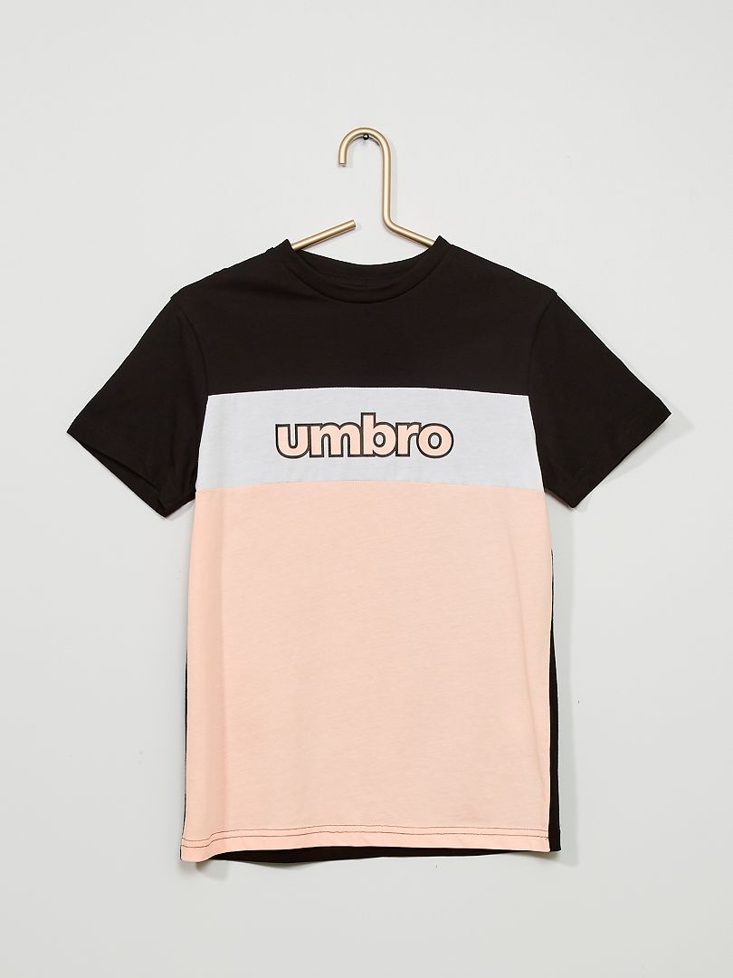 T-shirt 'Umbro' esprit color-block Noir/Rose - Kiabi