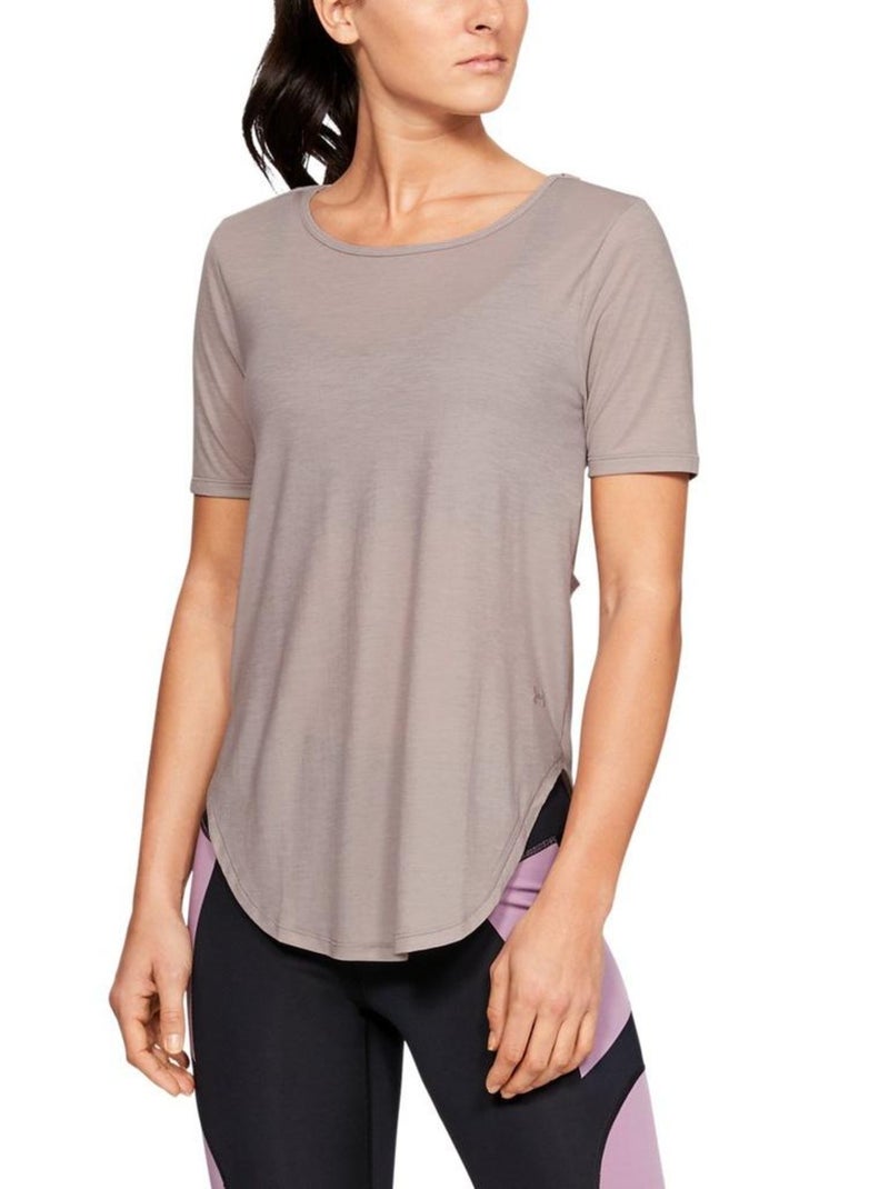 T-shirt 'Under Armour' 'Perpetual' Beige - Kiabi
