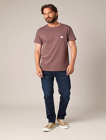 T-shirt uni 100% coton avec poche poitrine
'Deeluxe'