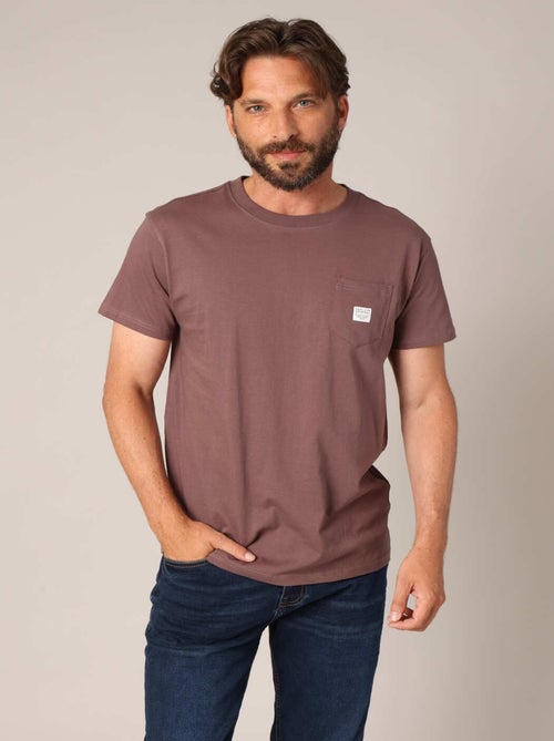T-shirt uni 100% coton avec poche poitrine
 'Deeluxe' - Kiabi