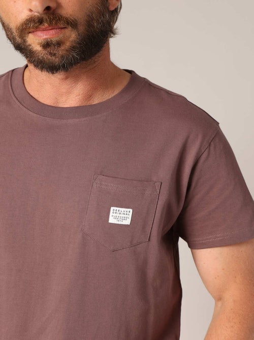 T-shirt uni 100% coton avec poche poitrine
 'Deeluxe' - Kiabi