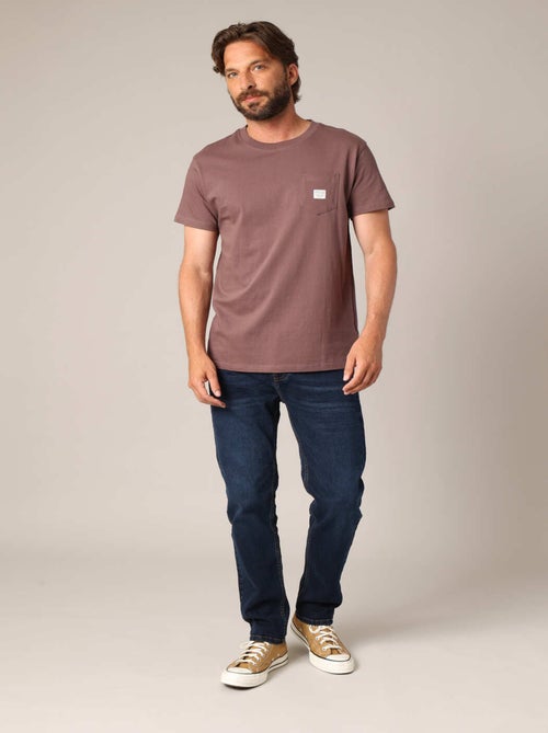 T-shirt uni 100% coton avec poche poitrine
 'Deeluxe' - Kiabi