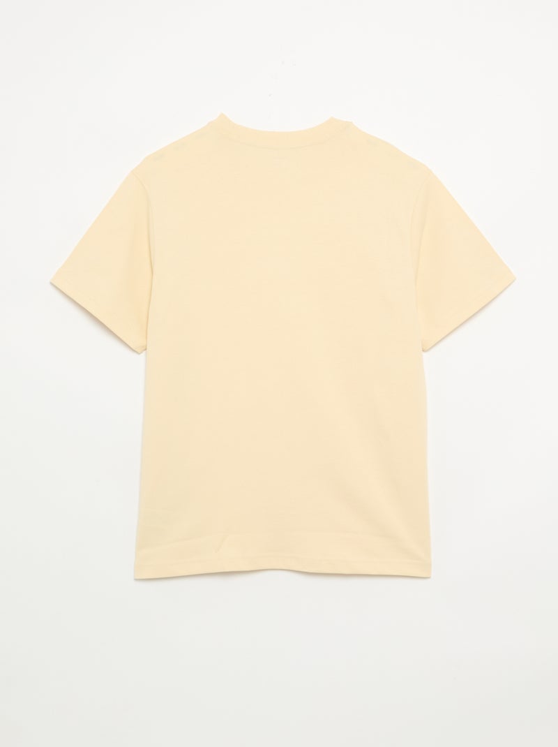 T-shirt uni à col rond pour homme Jaune - Kiabi