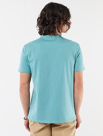 T-shirt uni à manches courtes avec broderie