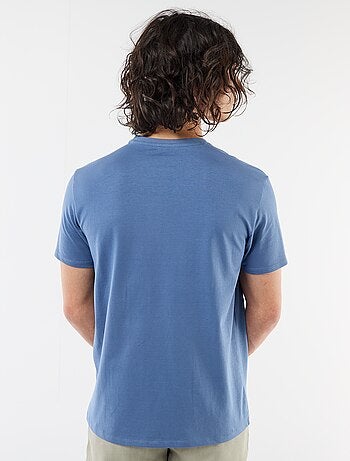 T-shirt uni à manches courtes avec broderie