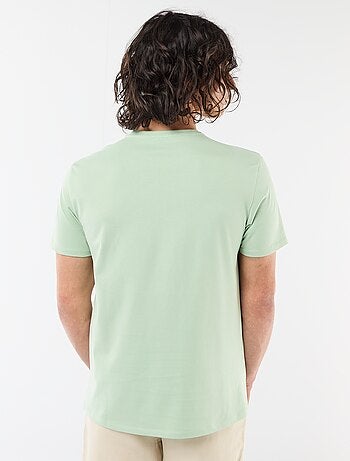 T-shirt uni à manches courtes avec broderie