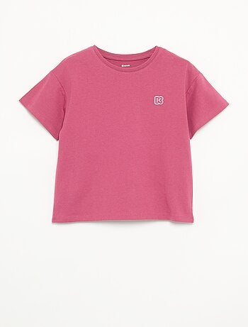 T-shirt uni à manches courtes enfant - Kiabi