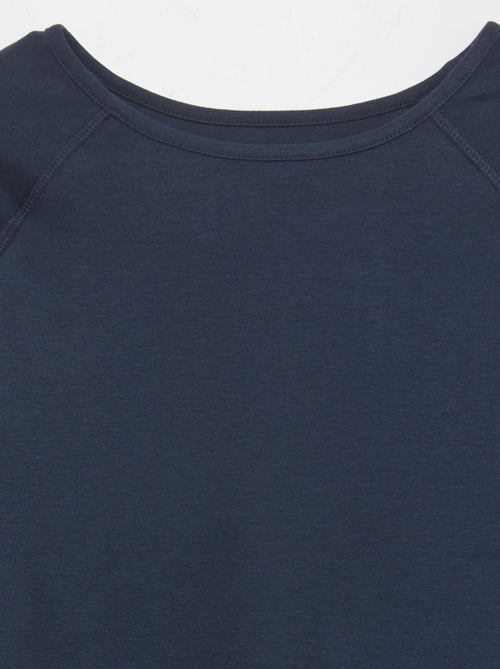 T-shirt uni à manches longues - So Easy - Kiabi