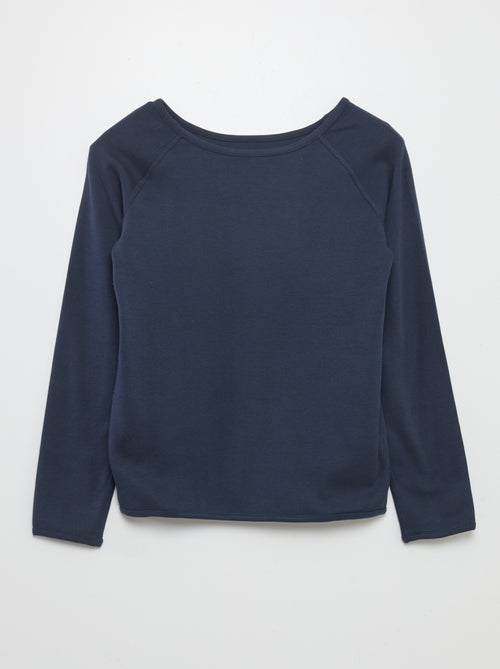 T-shirt uni à manches longues - So Easy - Kiabi