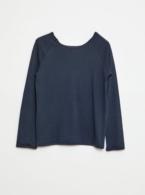 T-shirt uni à manches longues - So Easy - Kiabi