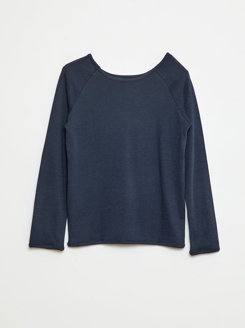 T-shirt uni à manches longues - So Easy - Kiabi