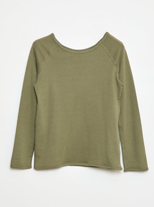 T-shirt uni à manches longues - So Easy - Kiabi